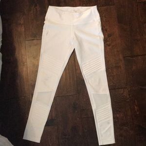 White full length leggings